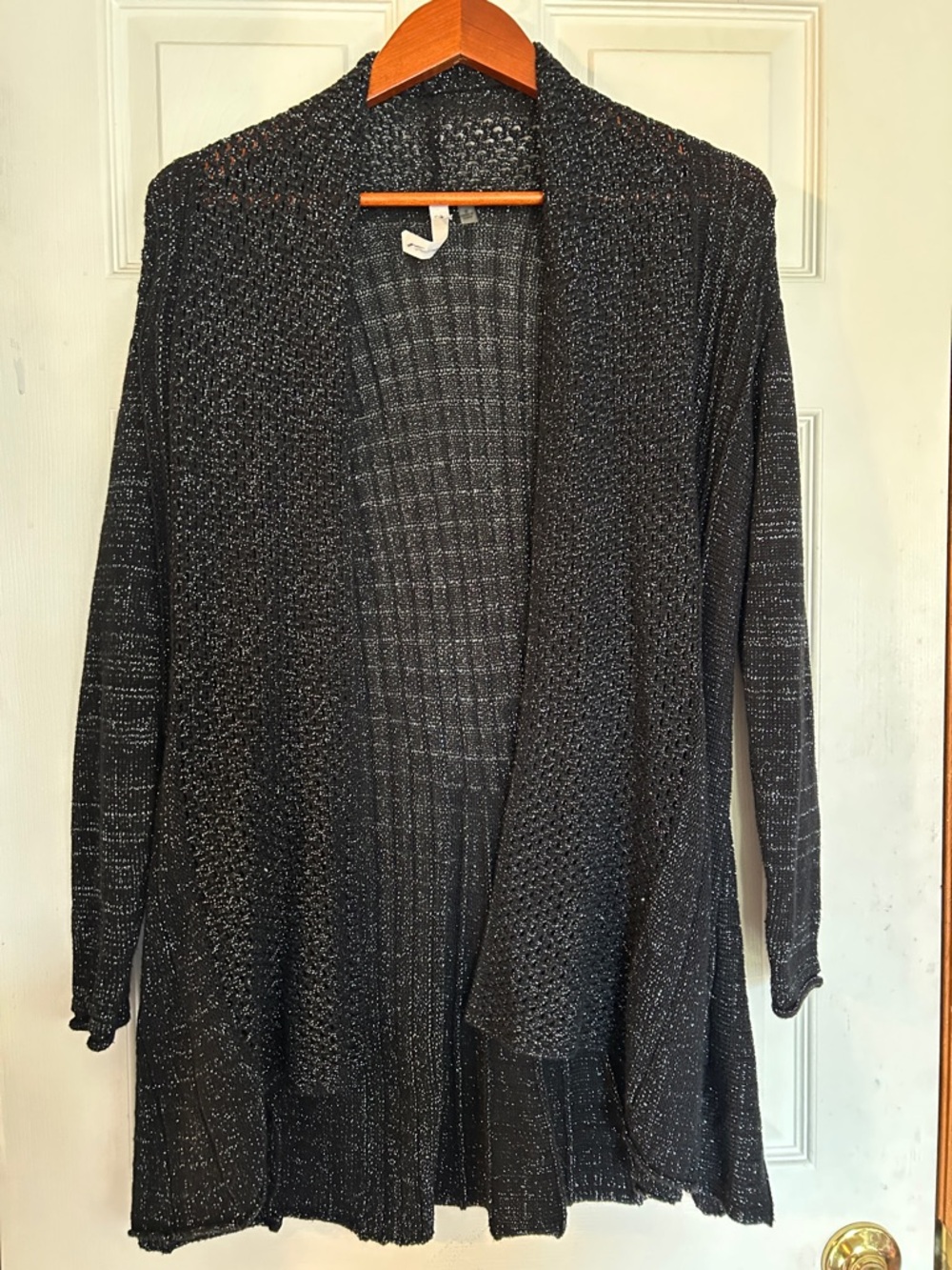 Black Open-Front Women’s Cardigan Sweater - Great for Coachella